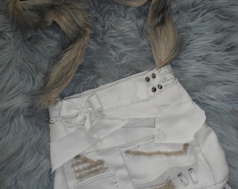 SOLD - One of a Kind Shoulder Bag |  100% Hand Sewn with Upcycled Material | PixieStitch Original