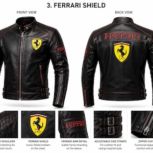 Leather ferrari jacket - Etsy 日本