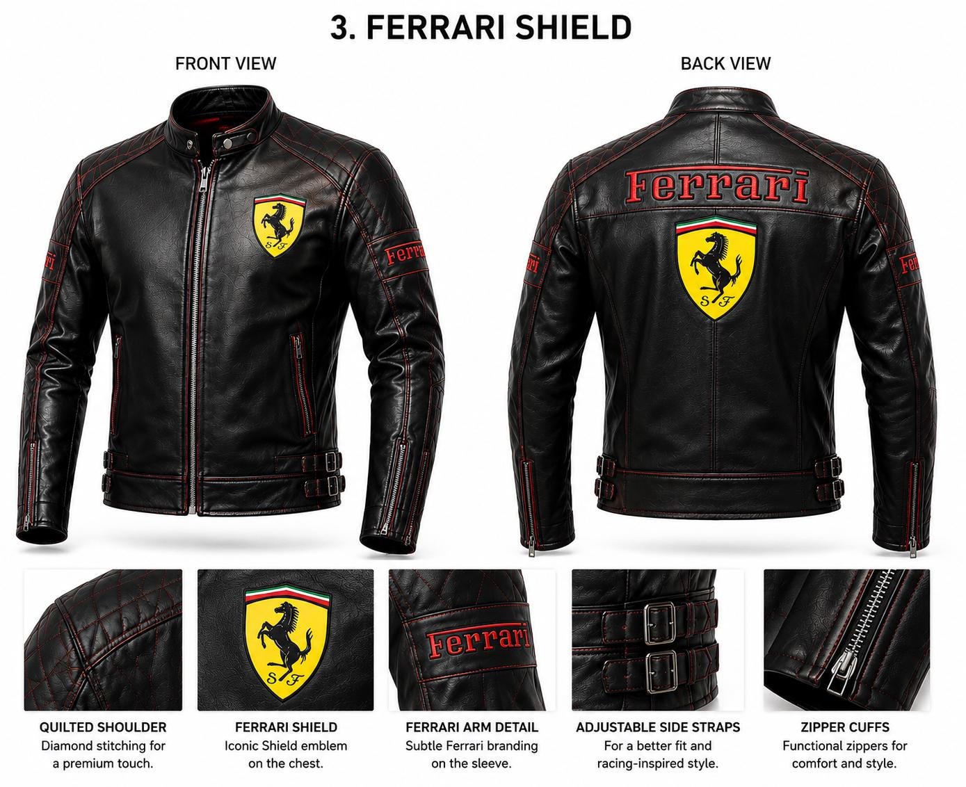 Leather ferrari jacket - Etsy 日本