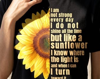 Solroscitatskjorta för kvinnor, mental hälsa är viktigt-t-shirt, mors dag-present, blommig grafisk t-shirt, inspirerande självkärleksuppmuntran