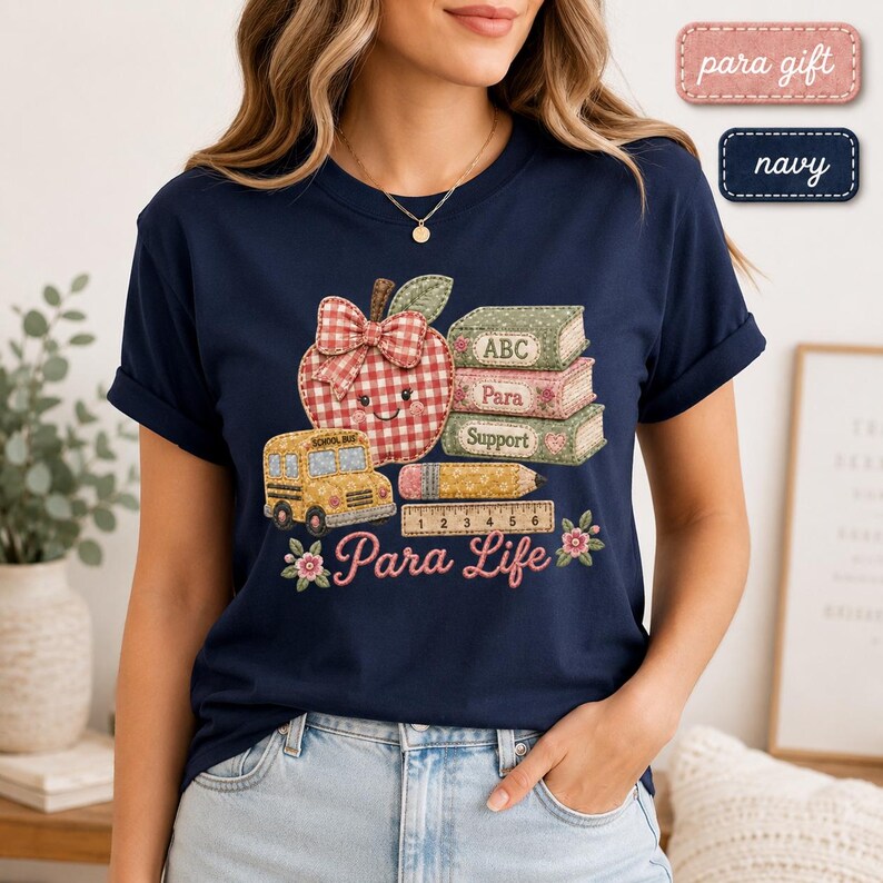 T-Shirt für pädagogische Hilfskräfte, Geschenk für Schulassistenten, T-Shirt für pädagogische Hilfskräfte Bild 4