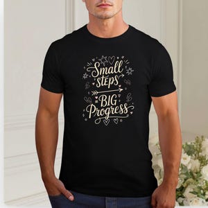 Small Steps Big Progress Shirt, Comfort Colors Inspirational T-shirt, Motivational Quote T Shirt, Daily Encouragement Tee image 17