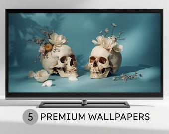 5 Blue Skulls Images TV,PC p hone decorate Desktop Wallpapers 1 4K High Resolution, cuteful skulls, fra med tvwallpapers minimalwallpapers