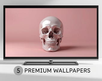 5 PINK Skulls Images TV&PC decorate Desktop Wallpapers 1 4K High Resolution, cuteful skulls, tvwallpapers, minimalwalpapers, elegantskull