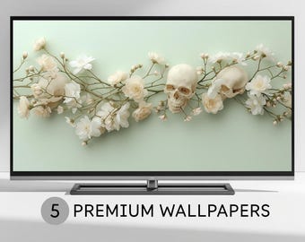 5 Green Skulls Images TV,PC p hone decorate Desktop Wallpapers 1 4K High Resolution, cuteful skulls, fra med tvwallpapers minimalwallpapers