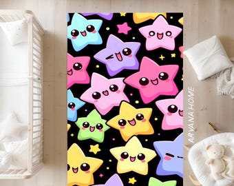 Star Pattern Kids Rug