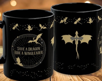 Ride a Wingleader Mug: Fourth Wing Fan Coffee Cup, Xaden Riorson Inspired Romantasy Reader Gift
