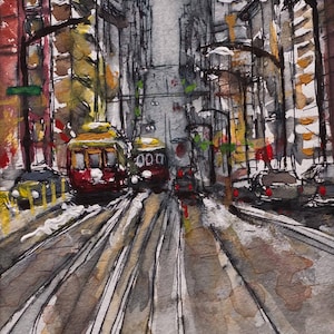 San Francisco Original Painting Cityscape California City In Etsy