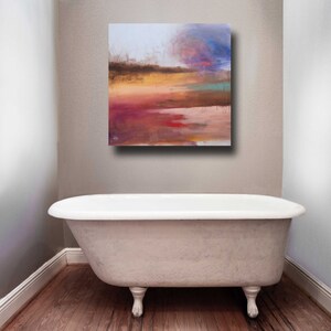 SEASCAPE CANVAS Abstract Contemporary Waterscape Ocean Giclee on Canvas, Stretched, Beach House Wall Art Signed and Ready to Hang image 2