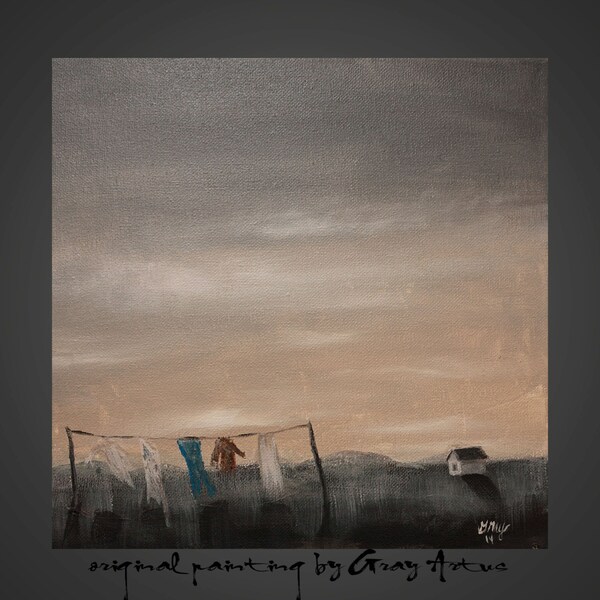 Mountain Landscape Original Signed Painting on Canvas | Gallery wrapped ready to hand | Daily Painting 14