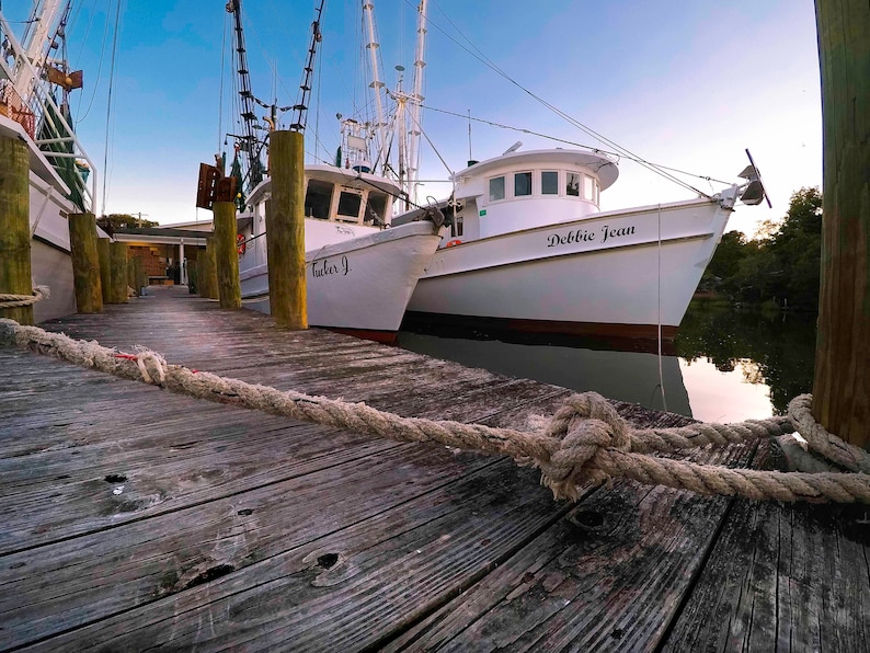 Sneads Ferry North Carolina Prints and Canvas Shrimp Boats at Anchor