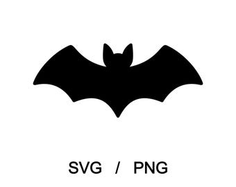 Nietoperz SVG i PNG, Clipart z nietoperzem na Halloween, Natychmiastowe pobranie, Użytek komercyjny