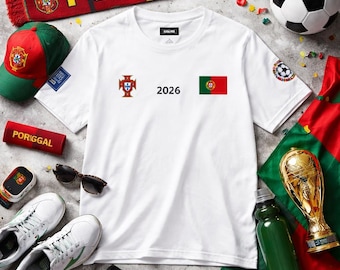 Portugal Football Jersey 2026 | Custom Name & Number Shirt | Customised Name and Number Jersy | World Cup 2026 Soccer Gift | Fan Tee