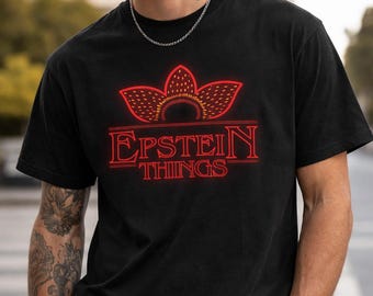 Epstein Files Shirt | Retro Horror Parody T-Shirt | 80s Neon Vintage Tee | Funny Conspiracy Style Shirt | Unisex Graphic Tee