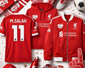 M. Salah Liverpool Fan Apparel | Red Soccer Jersey, Hoodie, Jacket