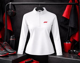 Formula 1 Women's Quarter-Zip Pullover | Sport-Tek LST357 | Perfect for Fans! | Gift for F1 fans