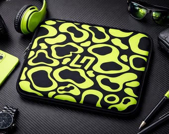 Lando Norris Formula 1 Inspired Laptop Sleeve | Neon Racing Camo Protective Case | Lightweight Neoprene F1 Fan Gift