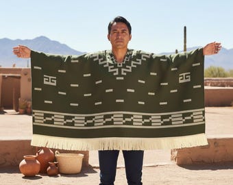Clint Eastwood Inspired Poncho for Men: Western Blanket Cape