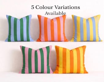 Hamptons Style Cushion Coastal Stripe Pillow Patio Decor Summer Decoration Poolside Seating Outdoor Furniture Accent Waterproof Beach House