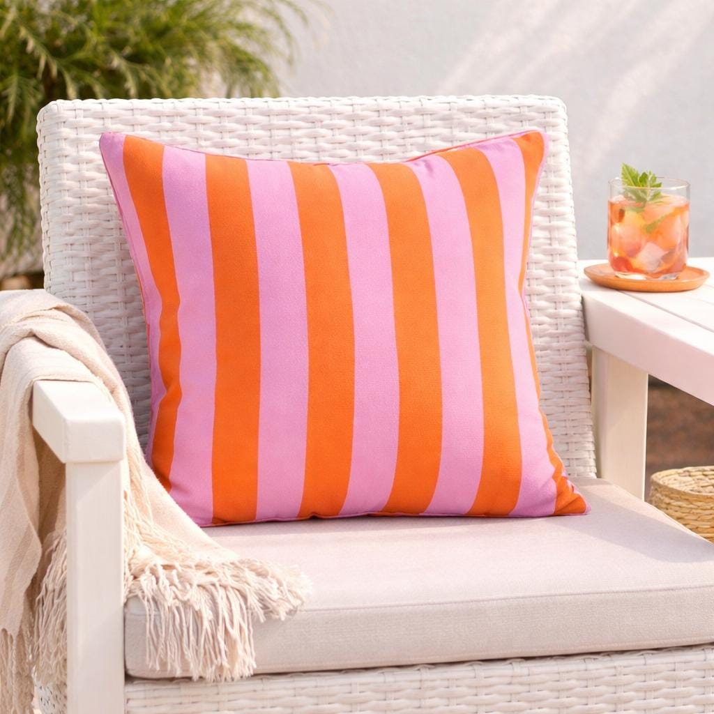 Pink orange pillow
