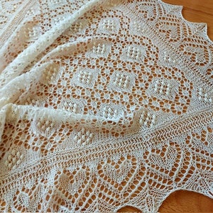 Hand Knit Christening Blanket Baptism Blanket Baby Shower Gift Heirloom Baby Blanket Newborn Photo Prop White Baby Blanket Estonian Lace