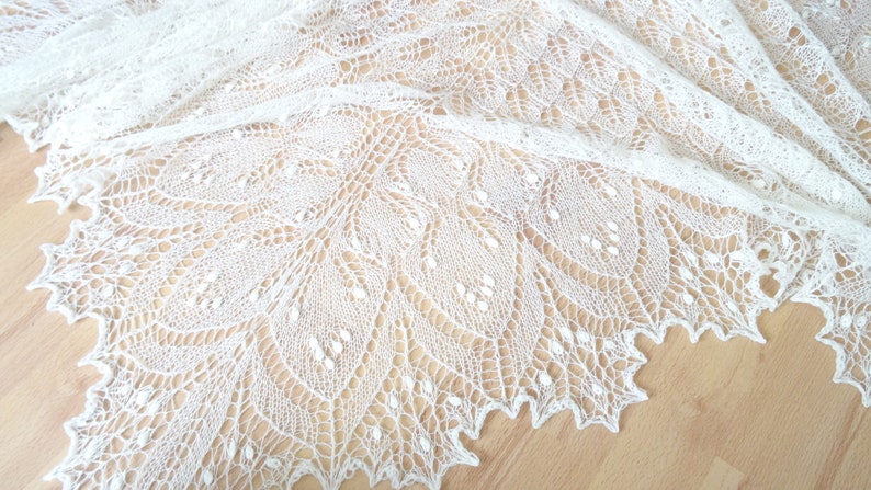 Knitted Lace Shawl Square Shawl White Wedding Shawl Lace Baby Etsy