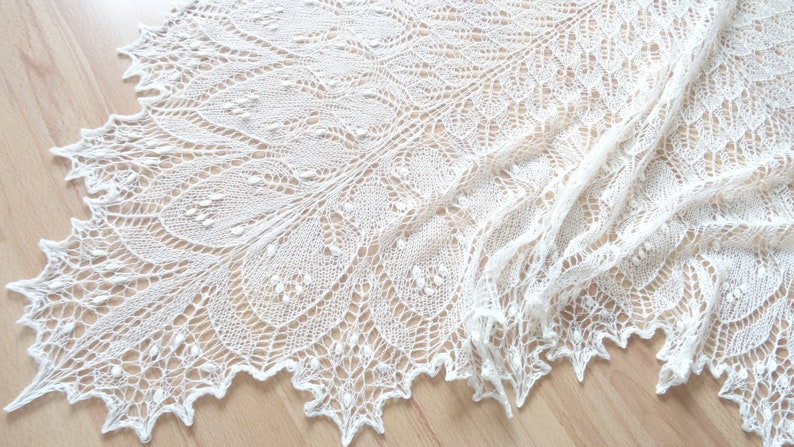 Knitted Lace Shawl Square Shawl White Wedding Shawl Lace Baby Etsy