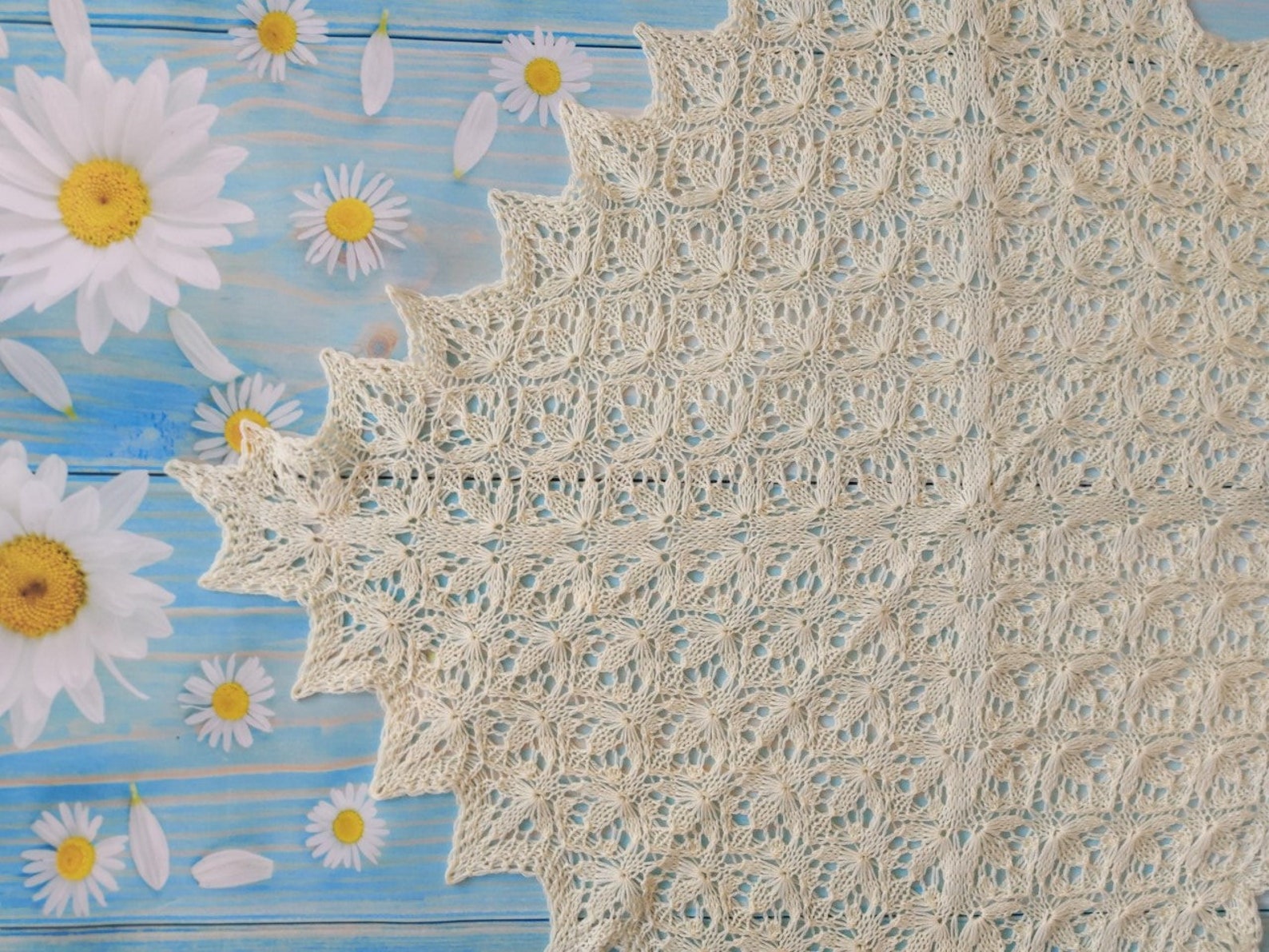 Yellow Hand Knit Baby Blanket, Merino Wool Baby Blanket,lace Baby