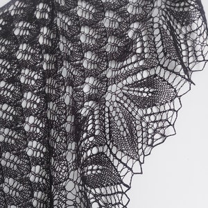Knit Shawl in Brown Chocolate Brown Lace Shawl Hand Knitted Wool Shawl Merino Wrap Shoulder Wrap Birthday gift
