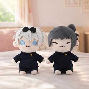 Muñeco de peluche Jujutsu Kaisen Plushie, Gojo Satoru y Geto Suguru Chibi