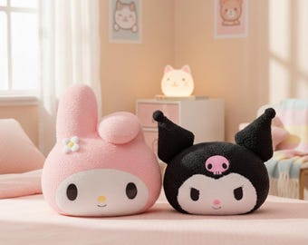 Kawaii Bunny Plush Pillow | Soft Room Decor Cushion