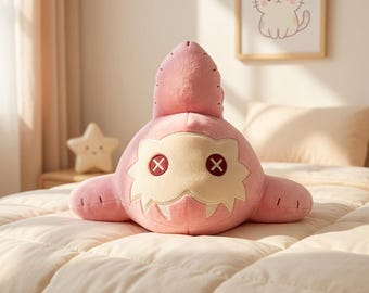 Zelda zandzeehond pluche 19 cm – op Breath of the Wild geïnspireerde knuffel, roze zeehondkussen, gamerkamerdecor, kawaii verzamelcadeau