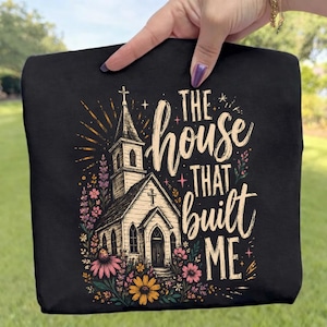 House That Built Me PNG: Trendy Faith Jesus God Church Graphic Christian Believer png Spiritual Worship Art (Digital Download) image 6