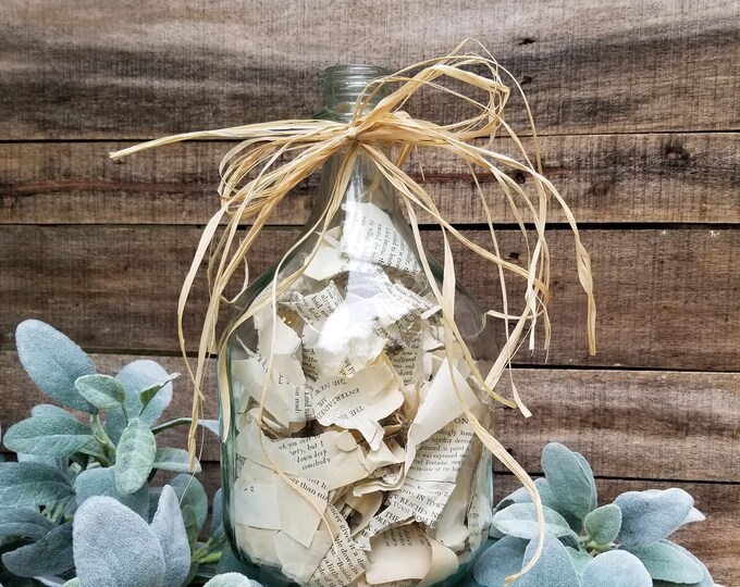 Glass Jug Farmhouse Home Decor, Vintage Glass Jug Home Decor, Fixer Upper Style Glass Jug Decor