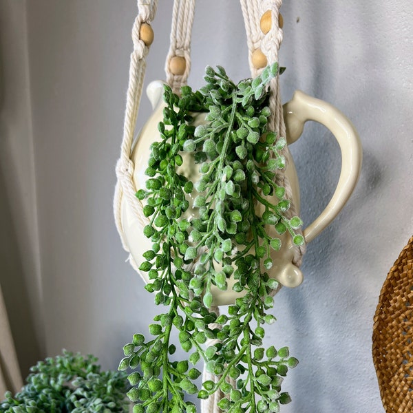 Cascading Mini Sedum Succulent 21" Sedum, Boho Wall Decor, Faux Plant, Artificial Plants, Succulent Decor