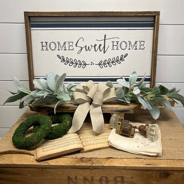 Lambs Ear Swag, Farmhouse decor, fixer upper, gifts for her, fall decor, front door wreath, wall dec