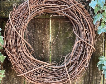 Natural Grapevine Wreath, Natural Wreath for front door, Grapevine front door wreath