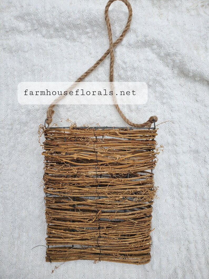 Woven Wall Basket Grapevine Hanging Basket for Wall Door Etsy