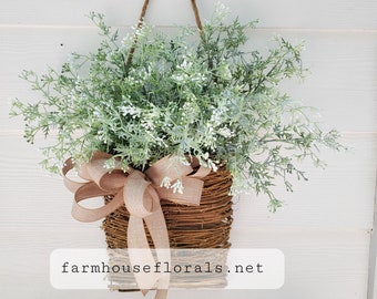 Beautiful White Seeding Door Hanger Basket