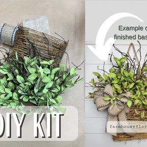 Tea Leaf Greenery Door Hanger Basket DIY KIT