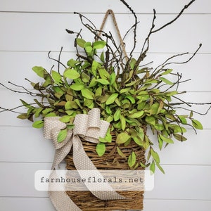 Tea Leaf Greenery Door Hanger Basket image 7