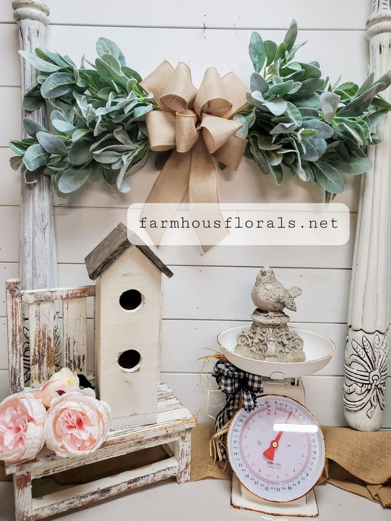 Lambs Ear Swag Farmhouse Decor Fixer Upper Gifts for Her Etsy