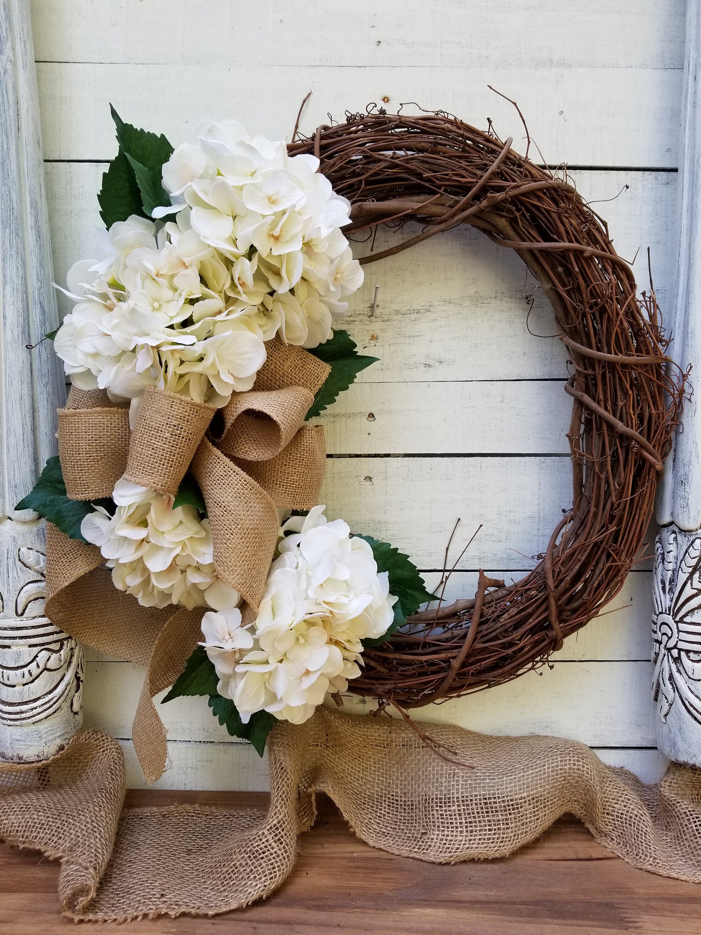 Front Door Wreath Front Door Wreath Hydrangea Wedding Etsy