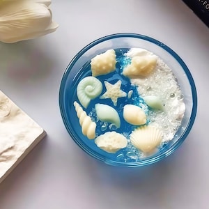 Ozean Muschel Silikonform für Aromatherapie Kerze Harz Gips Küstendekor DIY