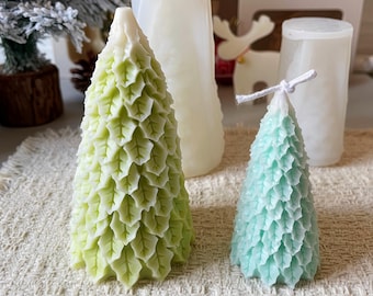 Christmas Pine Tree Silicone Mold for Plaster Resin Aromatherapy Candle Holiday Home Decor DIY