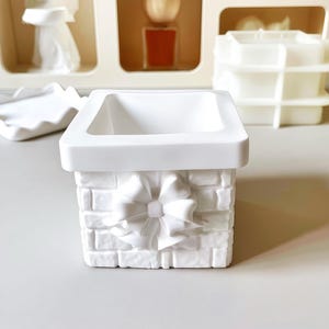 Molde de Silicona Portavelas Chimenea de Ladrillo para Yeso Decoración Hogar Acogedora DIY