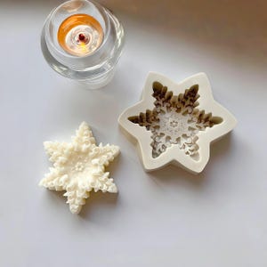 Schneeflocke Kerze Silikonform Aromatherapie Gipsform Harz Handwerk