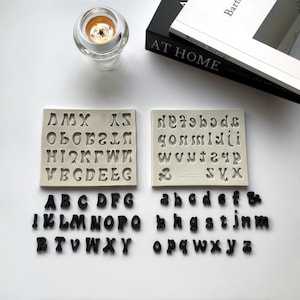 Molde de Silicona Letras Alfabeto Vela para Vela de Aromaterapia DIY Resina Yeso