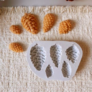 Tannenzapfen Kerzen Silikonform für Aromatherapie Kerze Seife Gips Harz Winter Wohnkultur DIY
