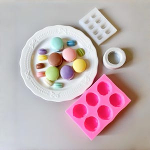Molde de Silicone Macaron para Vela Cera Resina Gesso Vela Aromaterapia Decoração Casa DIY
